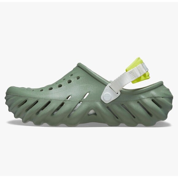 Crocs Echo Clogs Sandals Shoes Sport Mode Moss Green Men's Size 12 207937-308 - Picture 4 of 8